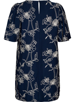 Zizzi Misha Dress in Navy  