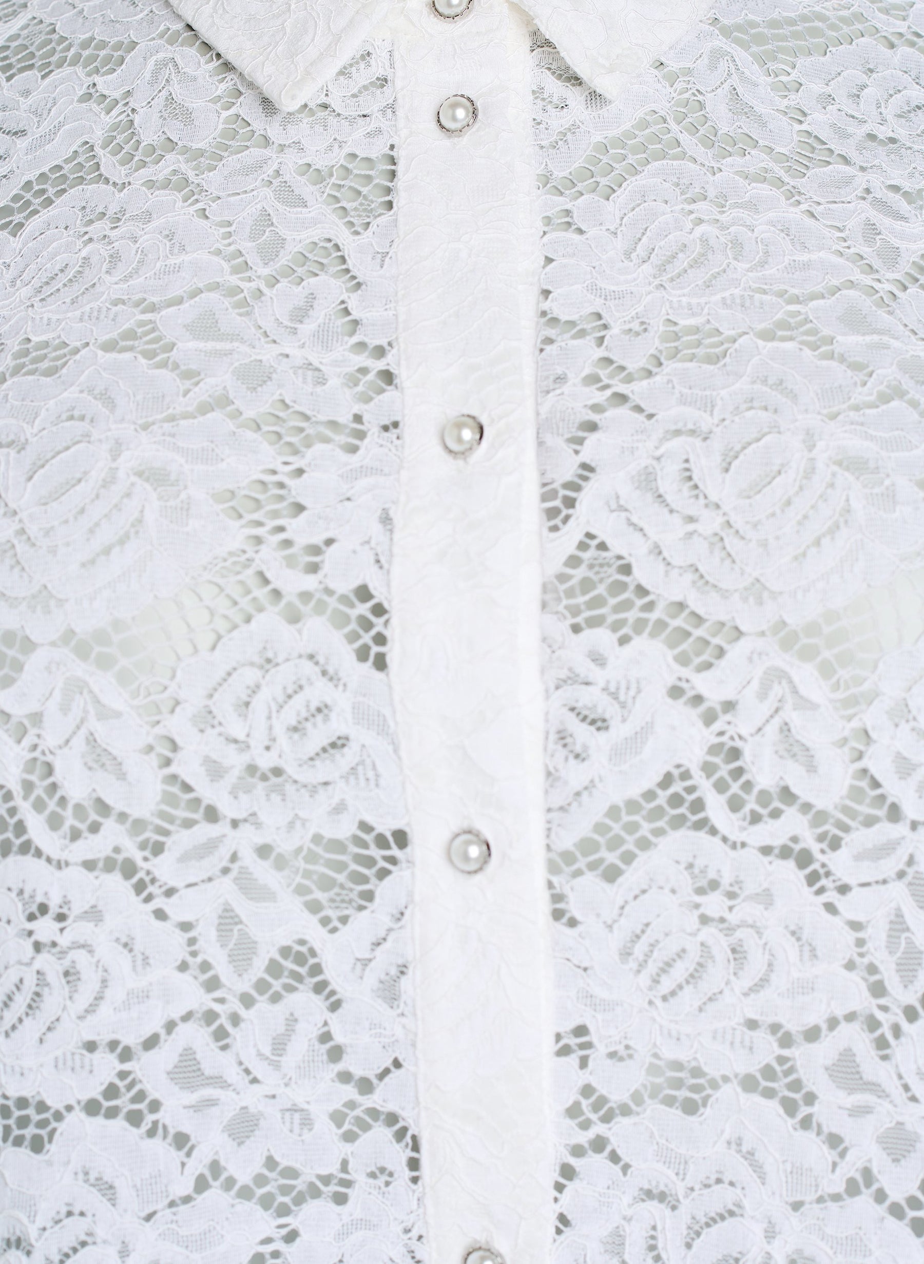 Zizzi Monika Lace Shirt in White 