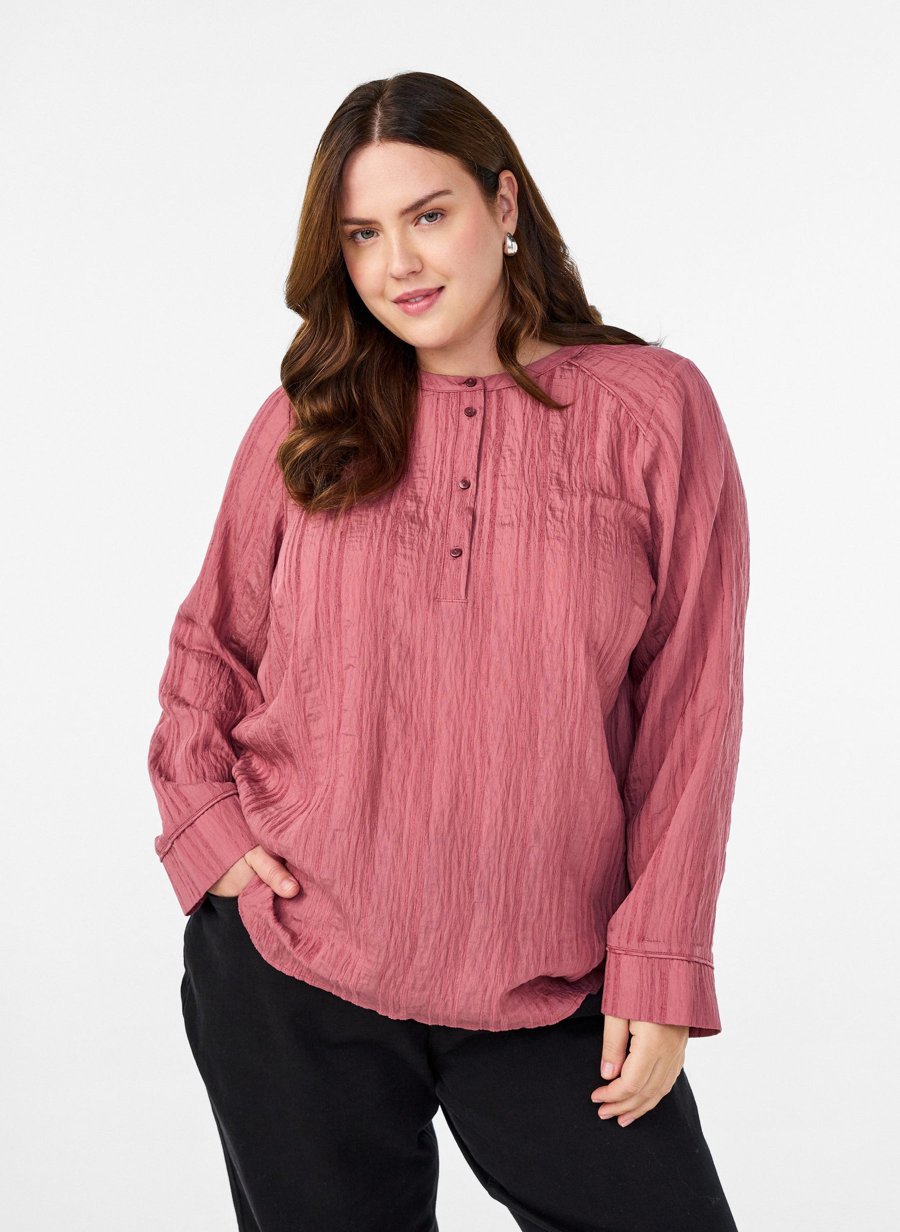 Zizzi Nikita Blouse in Pink