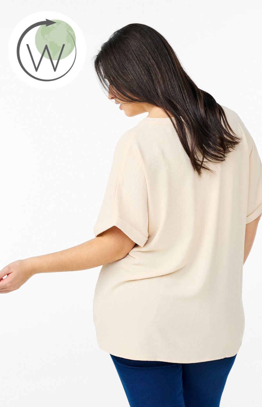 Zizzi Nilla Blouse in Beige