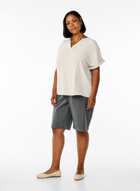Zizzi Nilla Blouse in Beige  