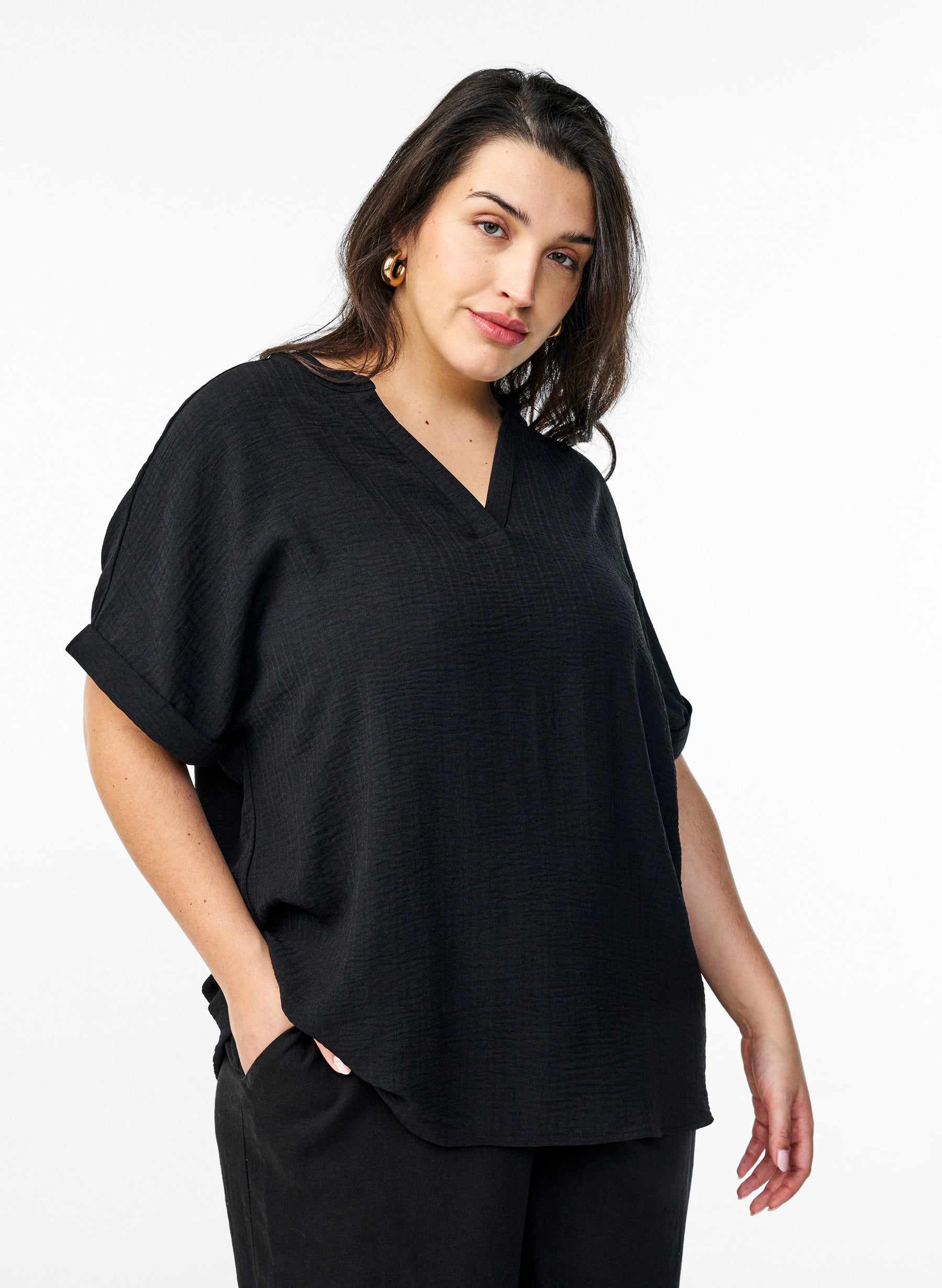 Zizzi Nilla Blouse in Black 