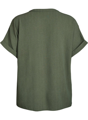 Zizzi Nilla Blouse in Khaki