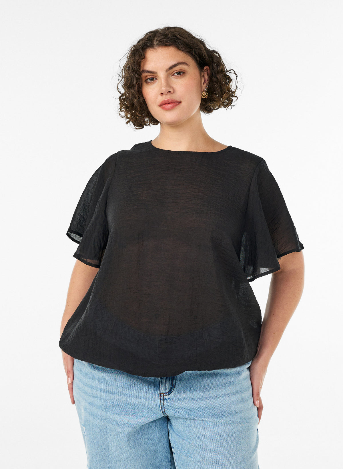 Zizzi Nora Blouse in Black 