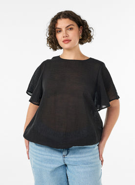 Zizzi Nora Blouse in Black 