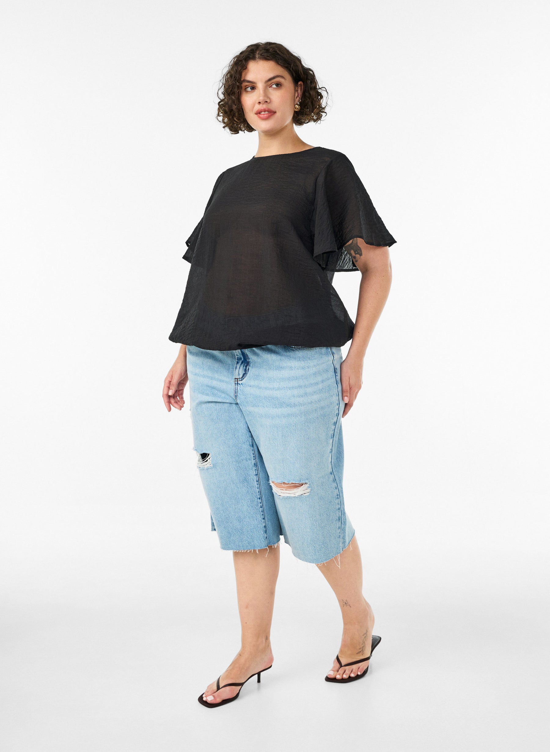 Zizzi Nora Blouse in Black 
