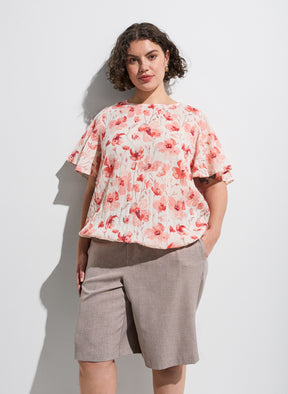 Zizzi Nora Blouse in Blush 