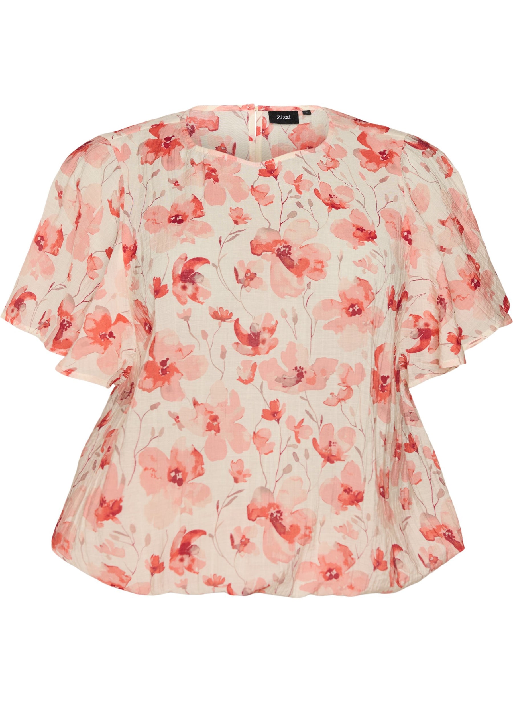 Zizzi Nora Blouse in Blush 