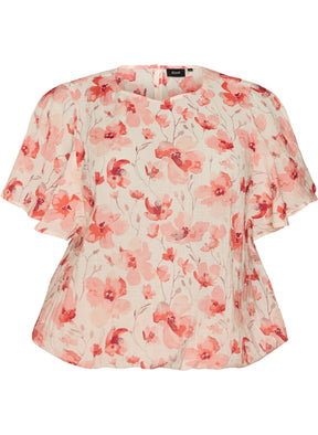Zizzi Nora Blouse in Blush 