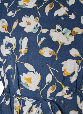 Zizzi Nora Dress in Floral Navy 