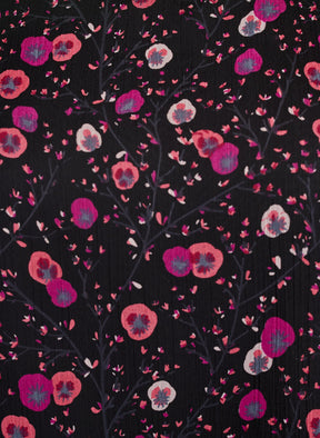 Zizzi Paula Floral Blouse in Black