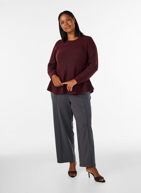 Zizzi Peplum Knit Top in Port Royal 