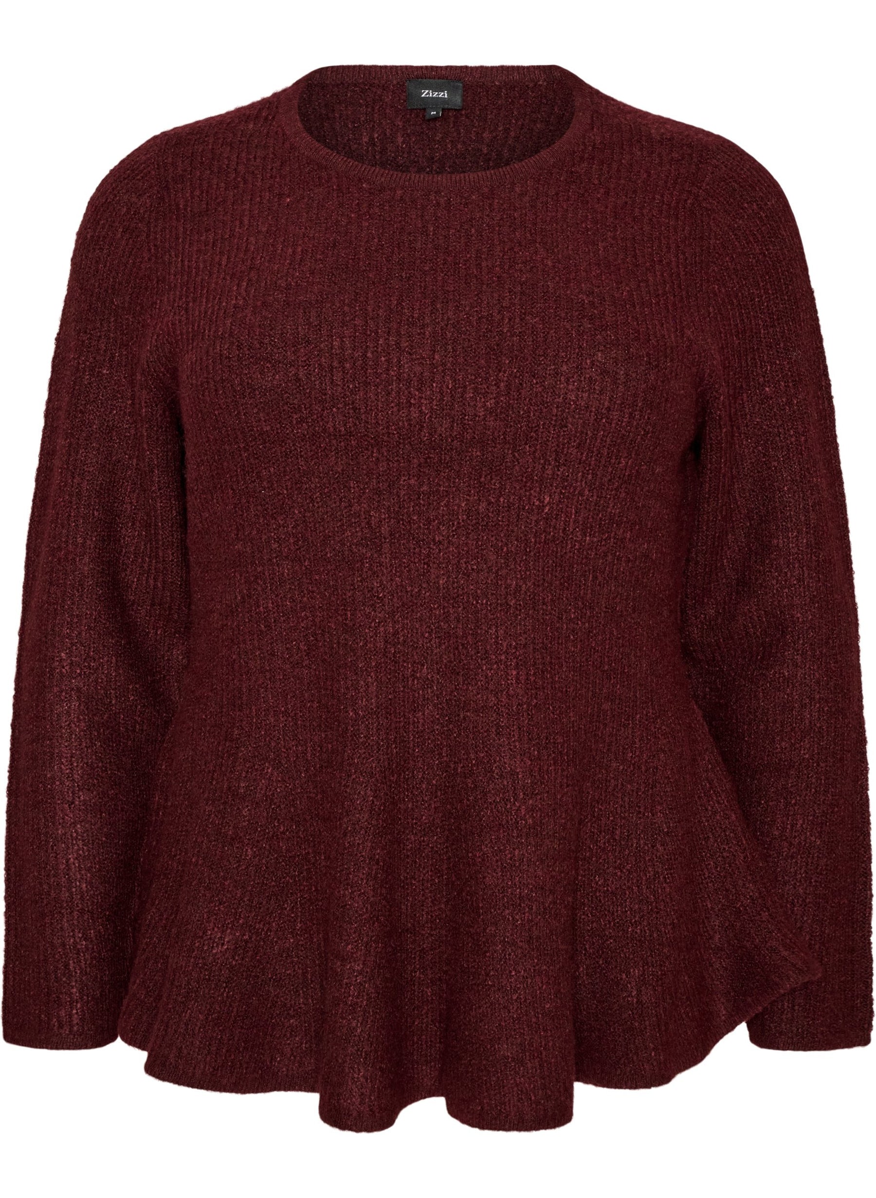 Zizzi Peplum Knit Top in Port Royal 