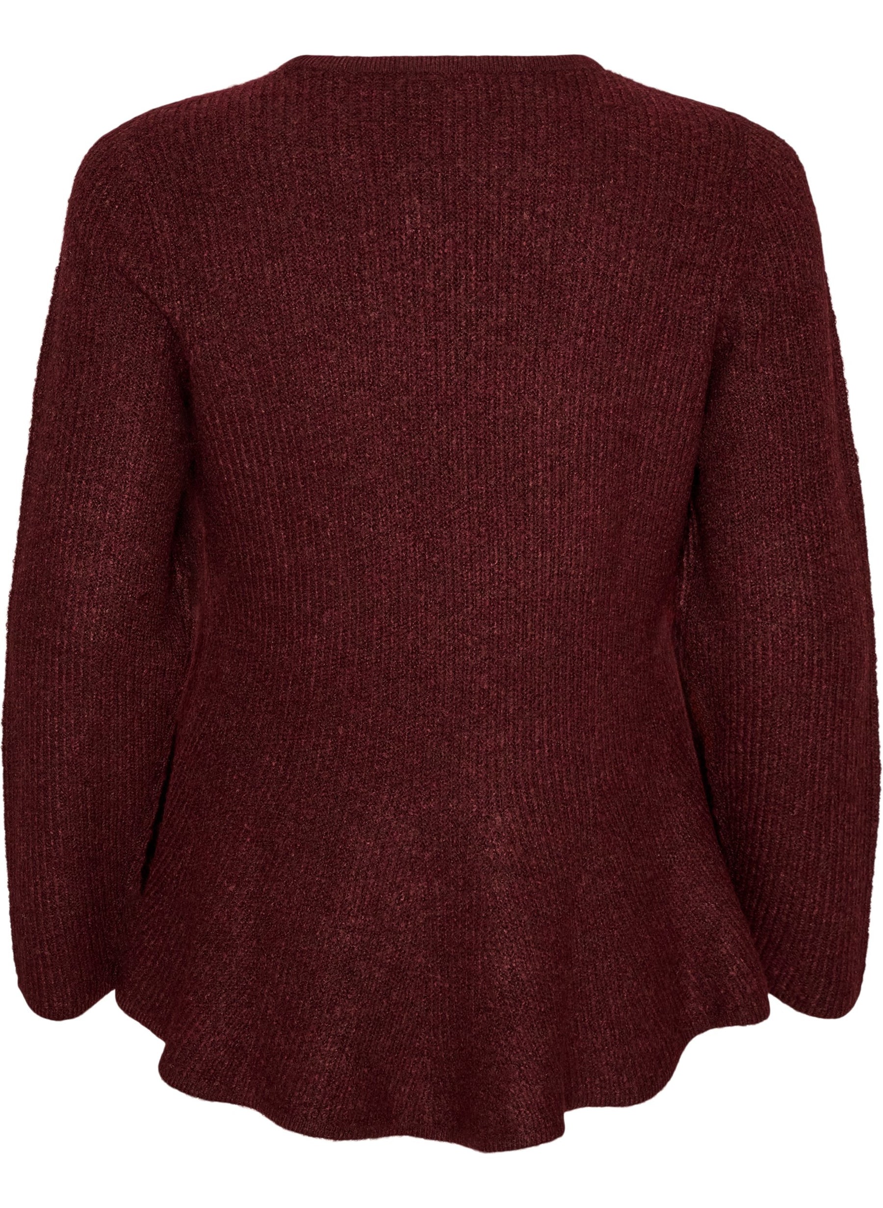Zizzi Peplum Knit Top in Port Royal. 