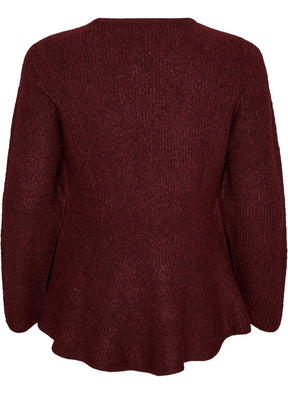 Zizzi Peplum Knit Top in Port Royal. 