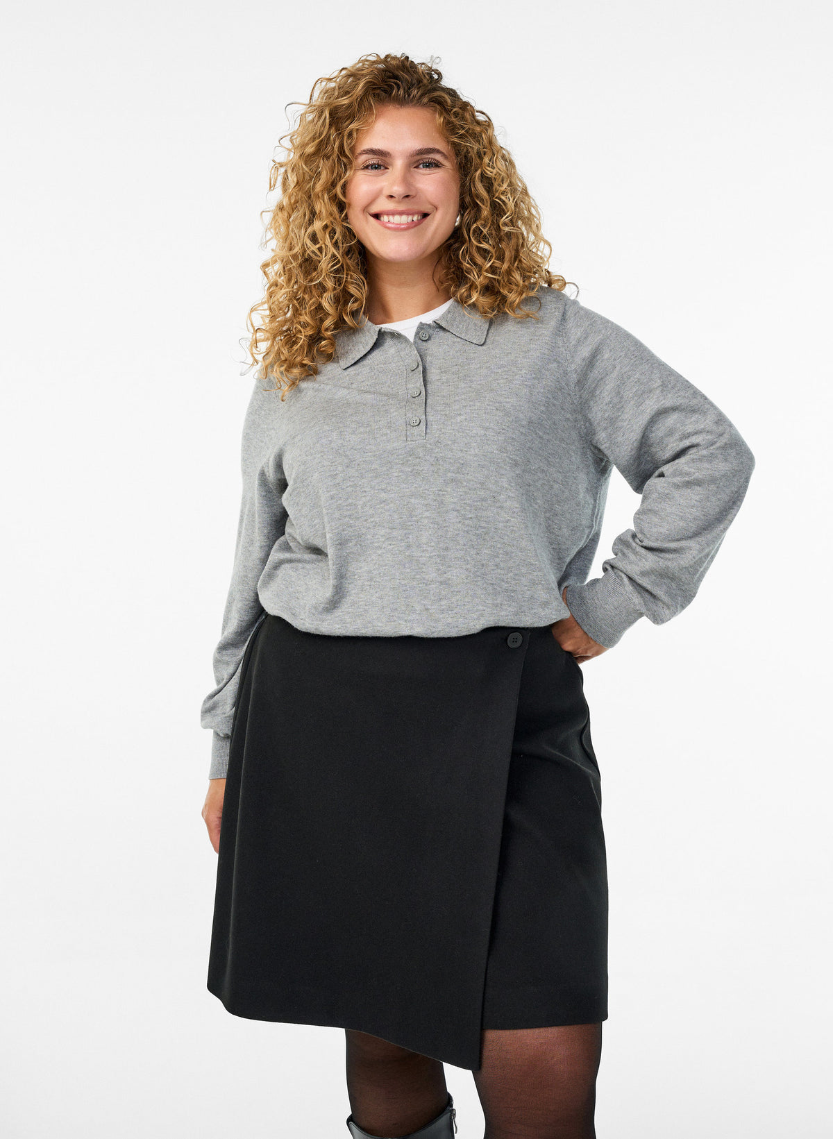 Zizzi Rasmine Skirt in Black