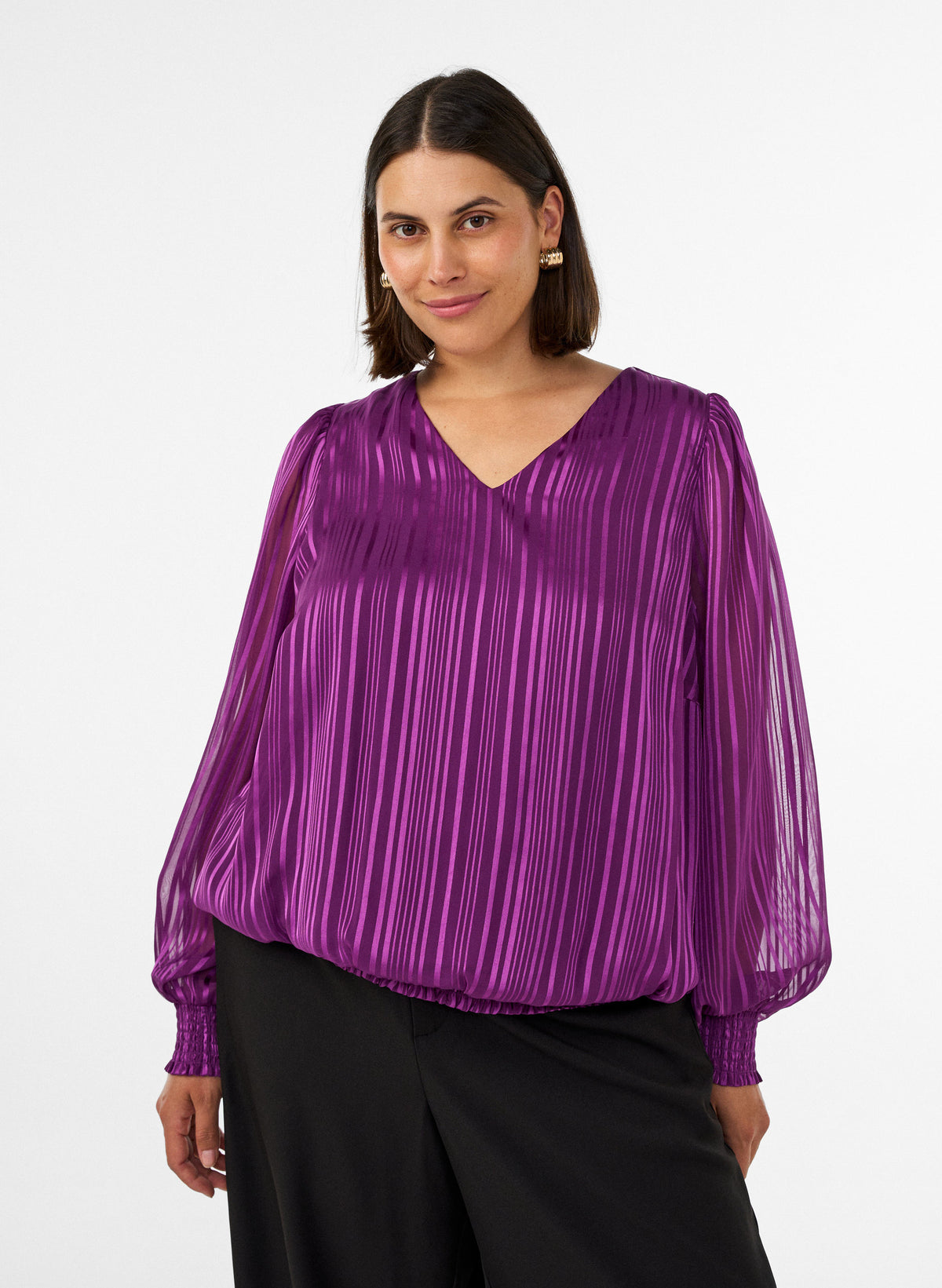 Zizzi Rita Blouse in Plum 