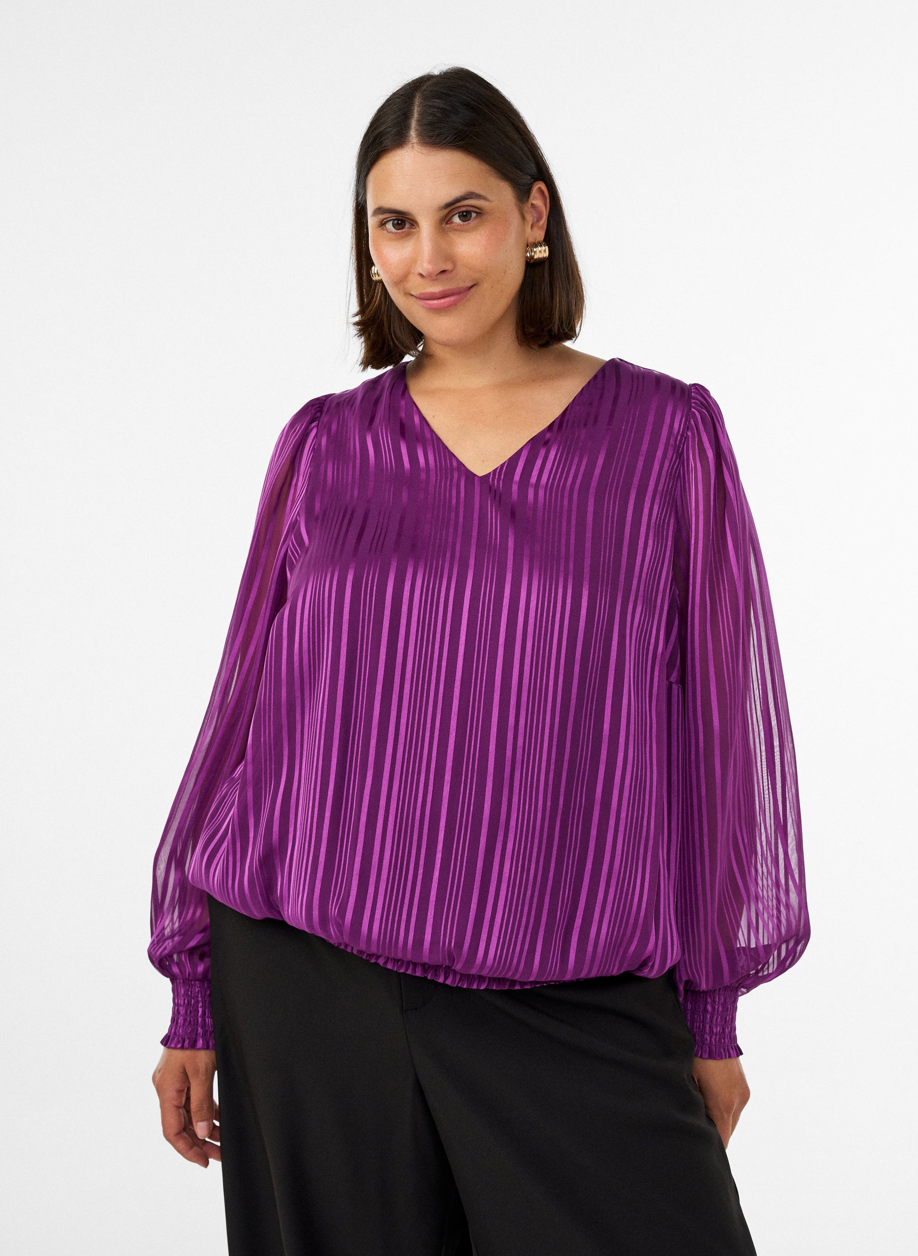 Zizzi Rita Blouse in Plum 