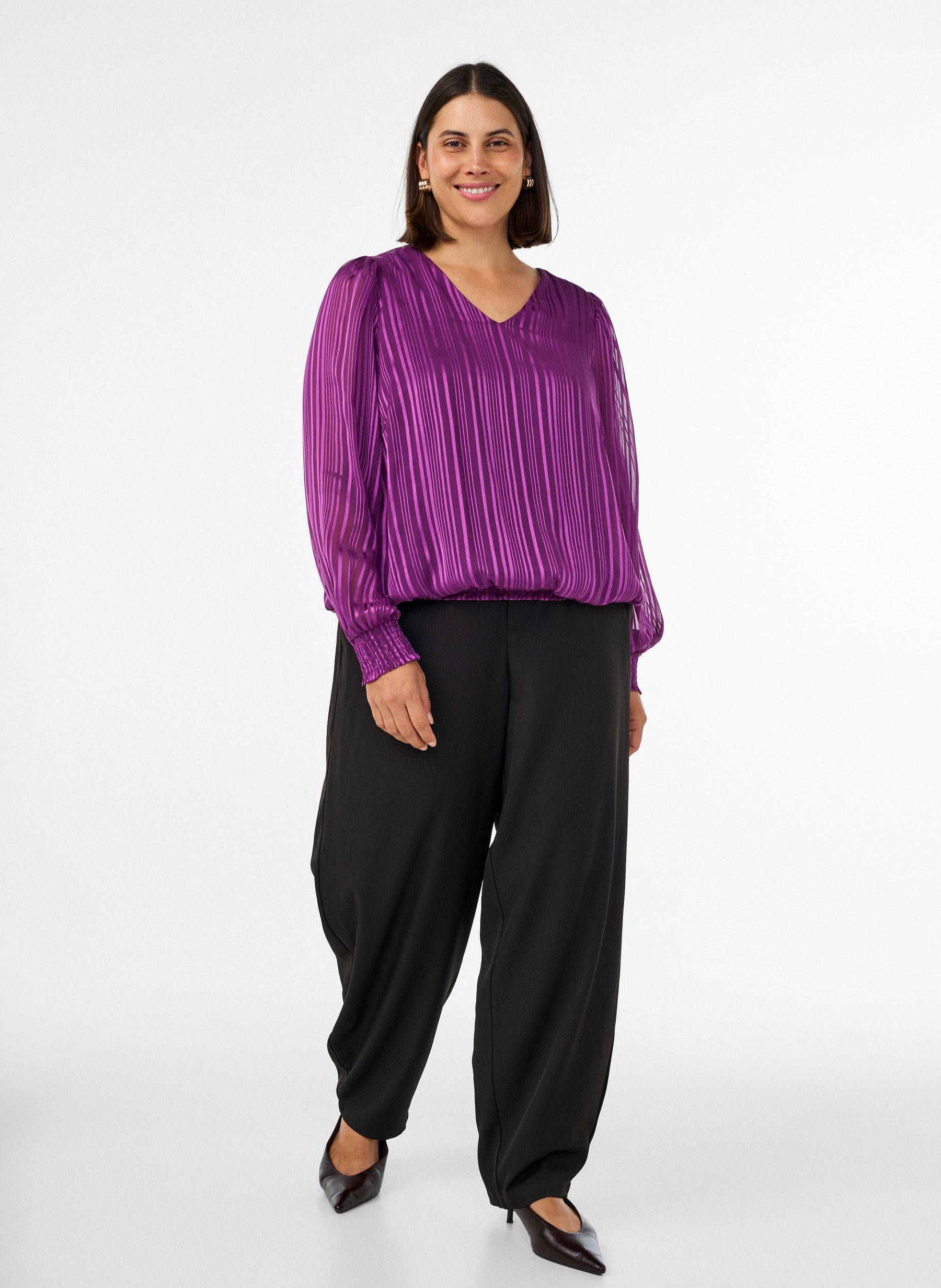 Zizzi Rita Blouse in Plum 