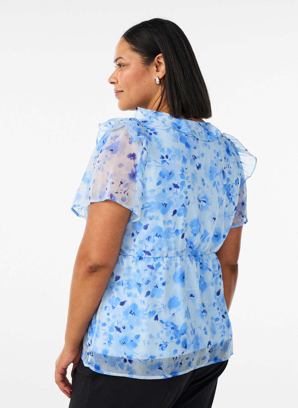 Zizzi Rosa Blouse in Blue 