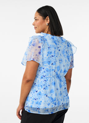 Zizzi Rosa Blouse in Blue 