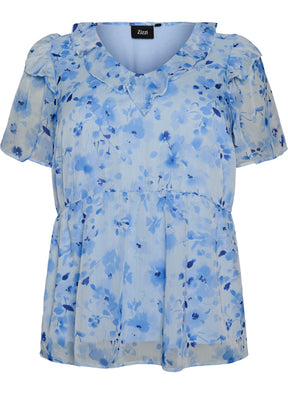 Zizzi Rosa Blouse in Blue 