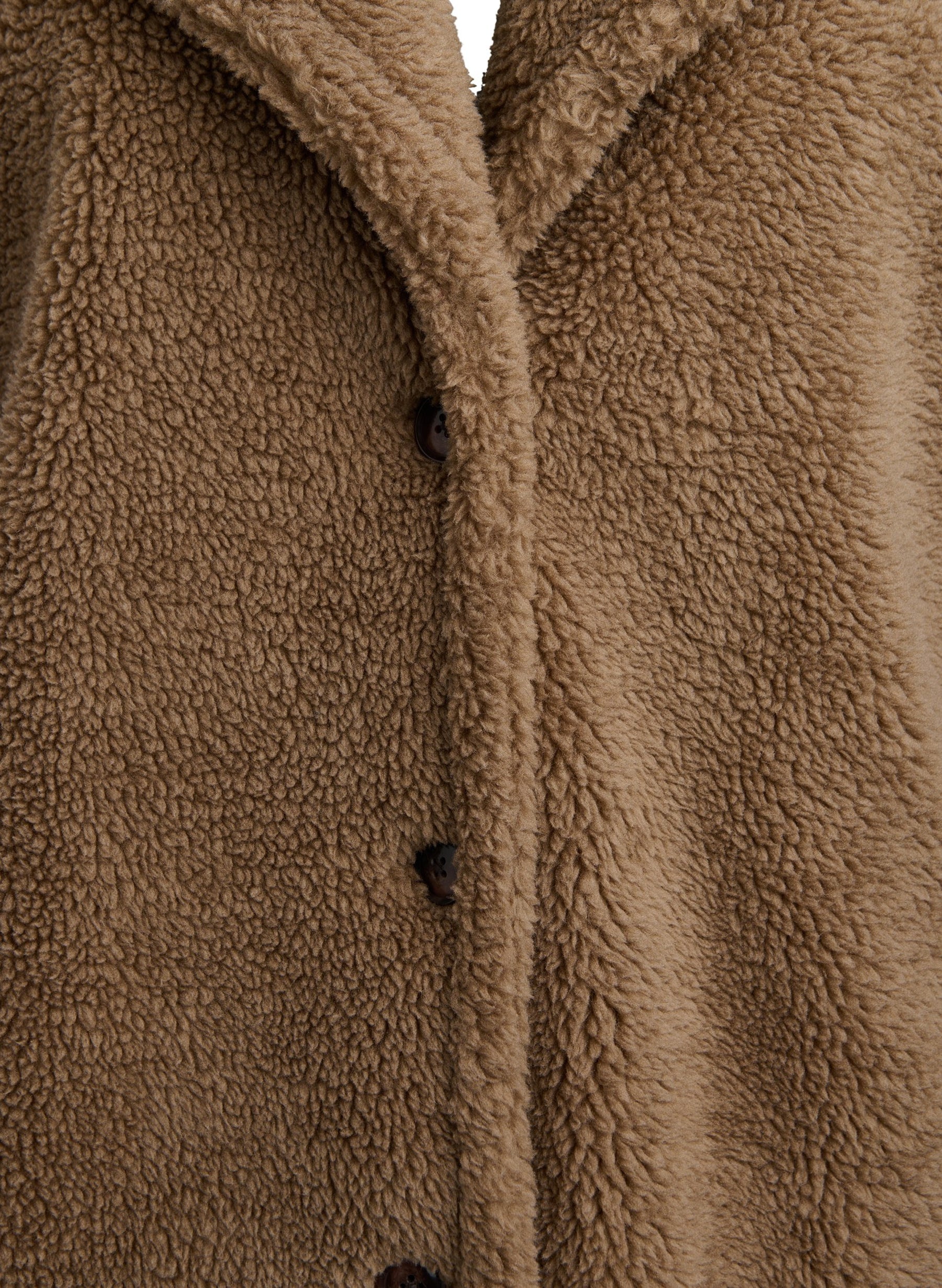 Zizzi Rosa Teddy Coat in Tan