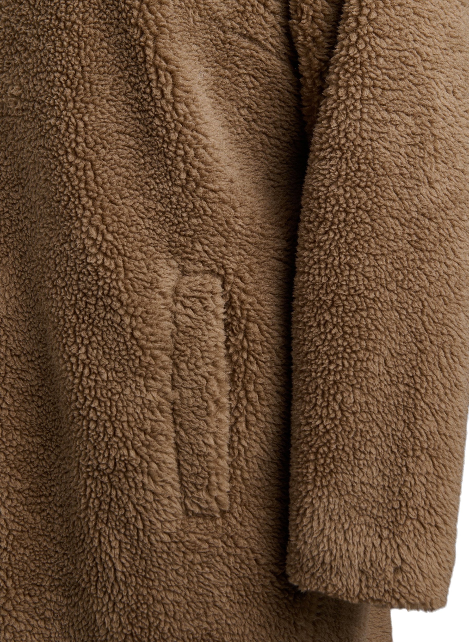 Zizzi Rosa Teddy Coat in Tan