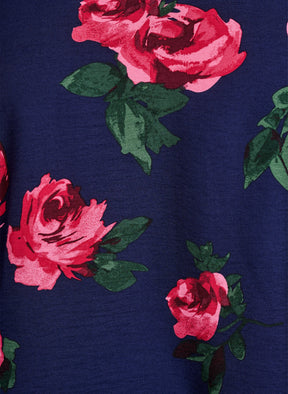 Zizzi Rosalia Blouse in Navy