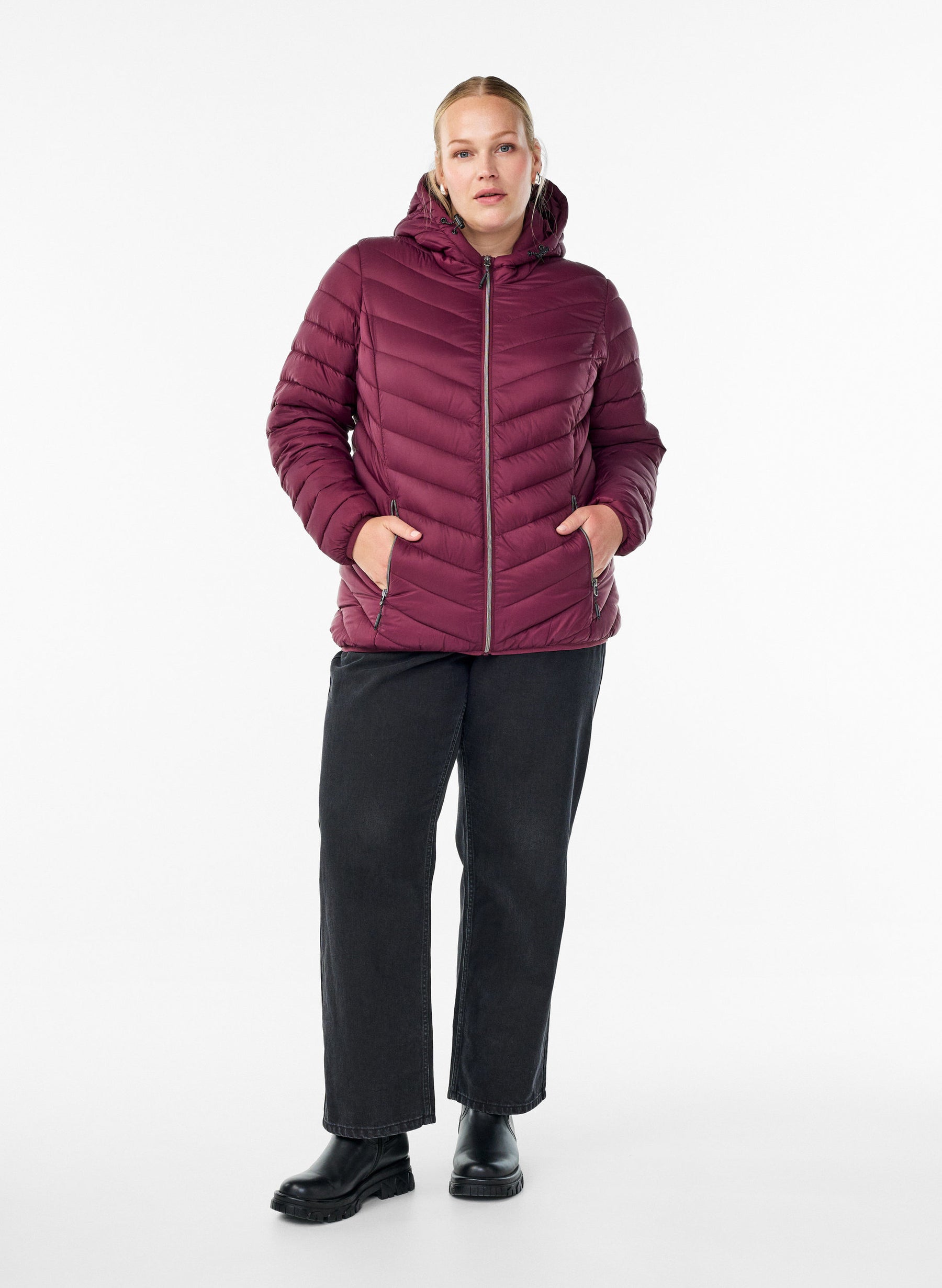Zizzi Sally Lightweight Jacket in Fig 