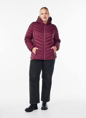 Zizzi Sally Lightweight Jacket in Fig 