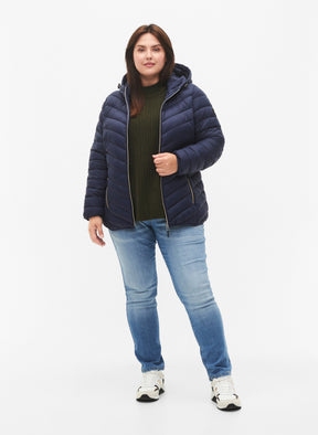 Zizzi Sally Lightweight Jacket in Navy