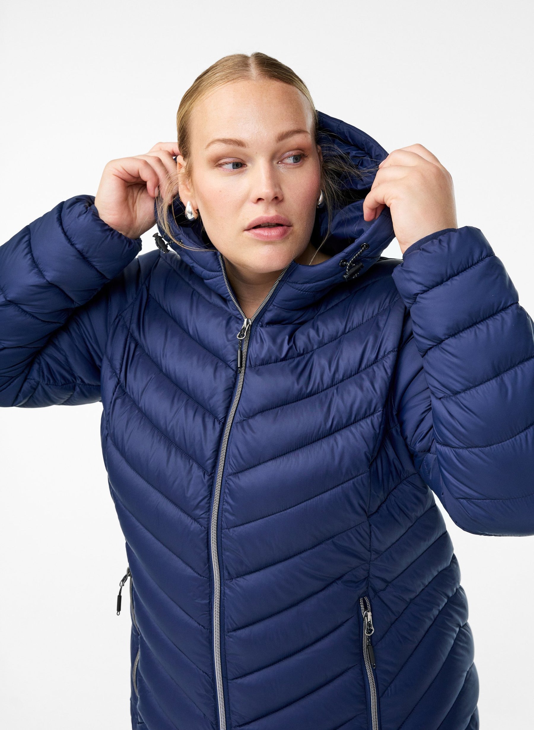Zizzi Sally Lightweight Jacket in Navy