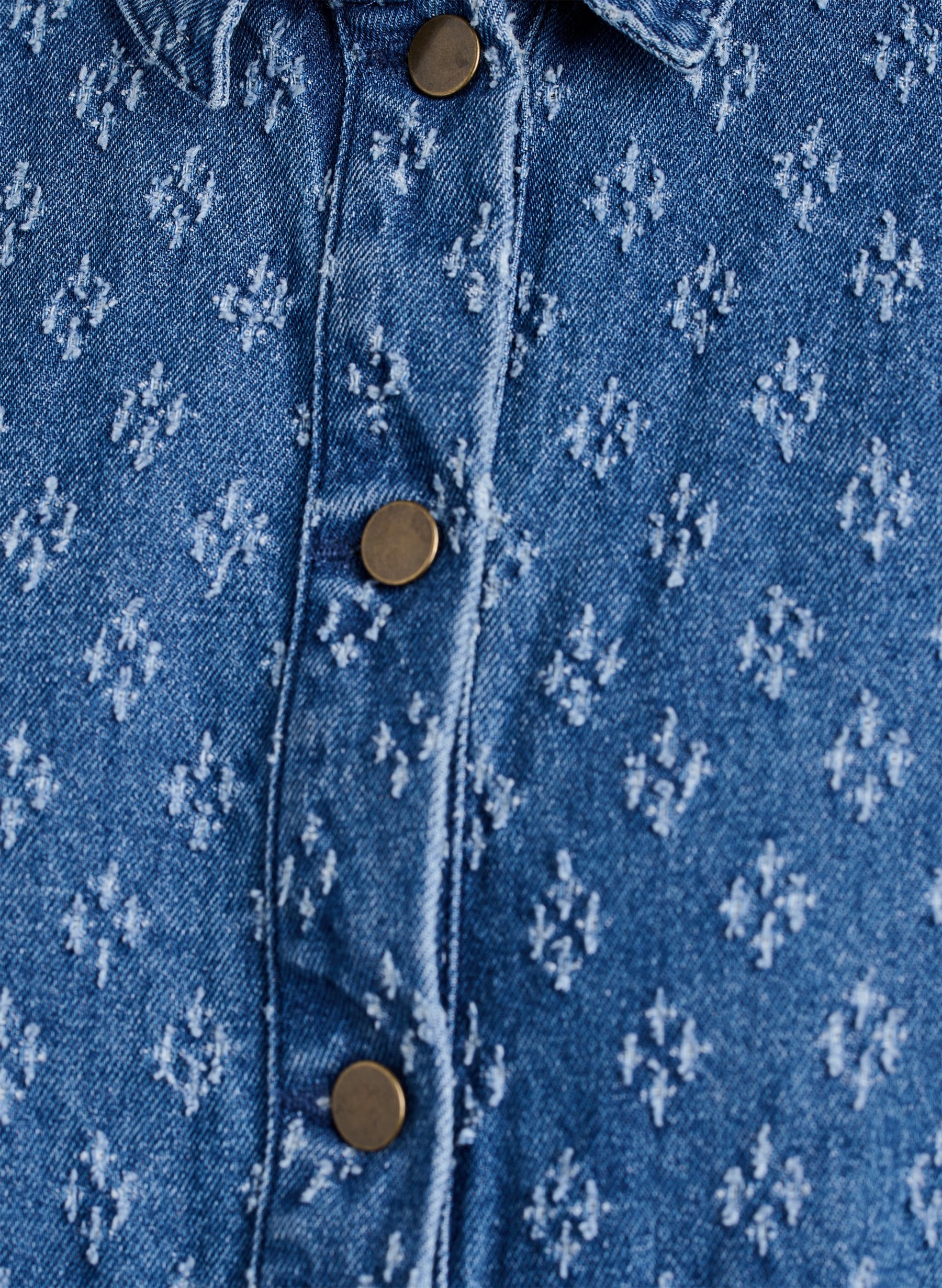 Zizzi Scallop Denim Jacket in Blue 