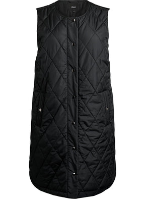 Zizzi Shanghai Gilet in Black 