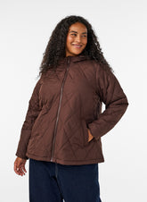 Zizzi Shanghai Jacket in Coffee Bean 