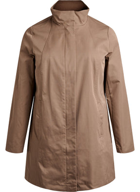 Zizzi Shelby Coat in Taupe