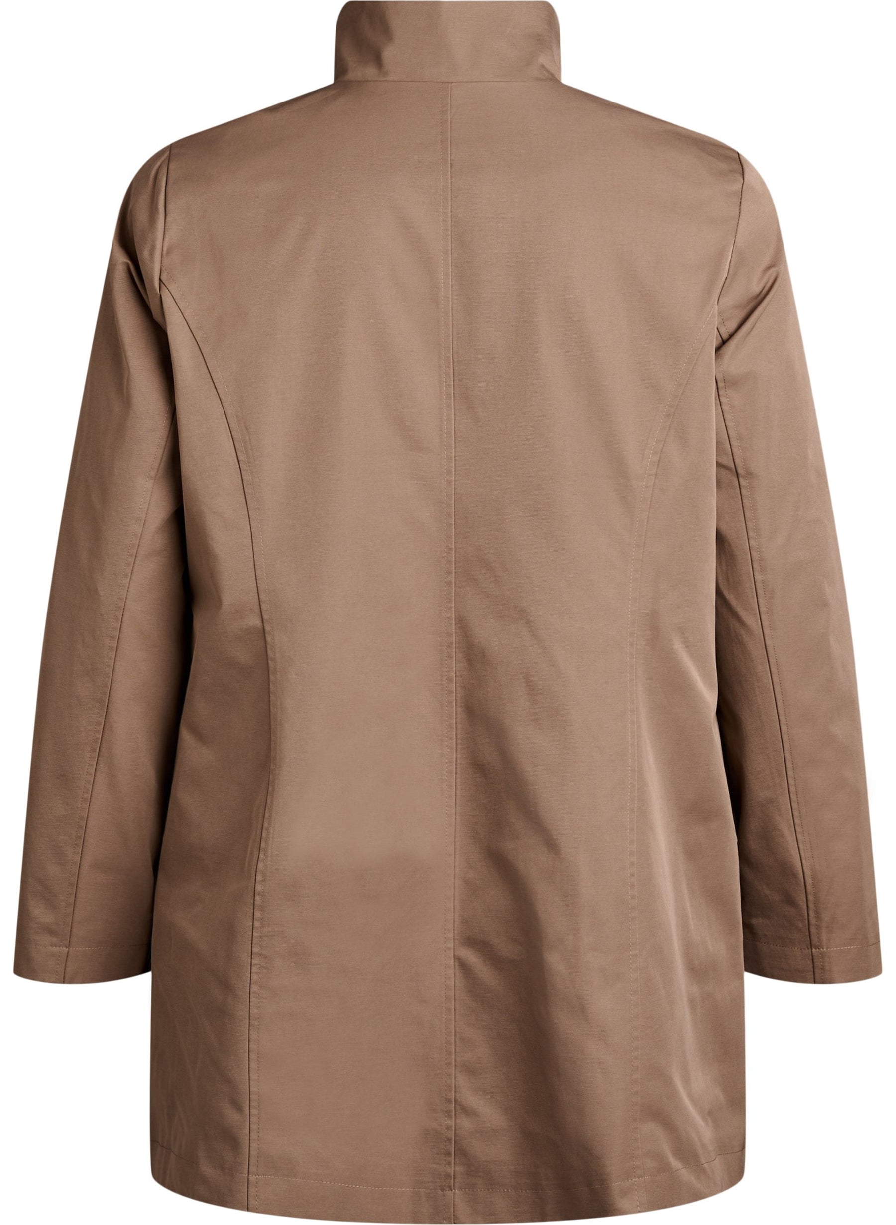 Zizzi Shelby Coat in Taupe