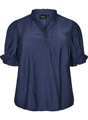 Zizzi Sia Blouse in Navy
