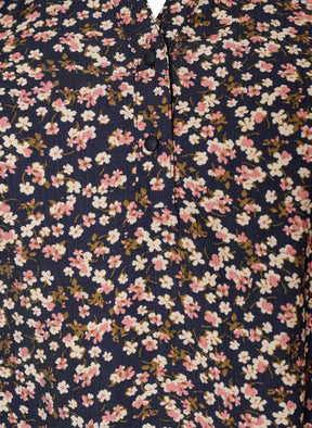 Zizzi Sia Blouse in Navy Flower 