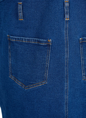 Zizzi Silja Dress in Dark Blue Denim