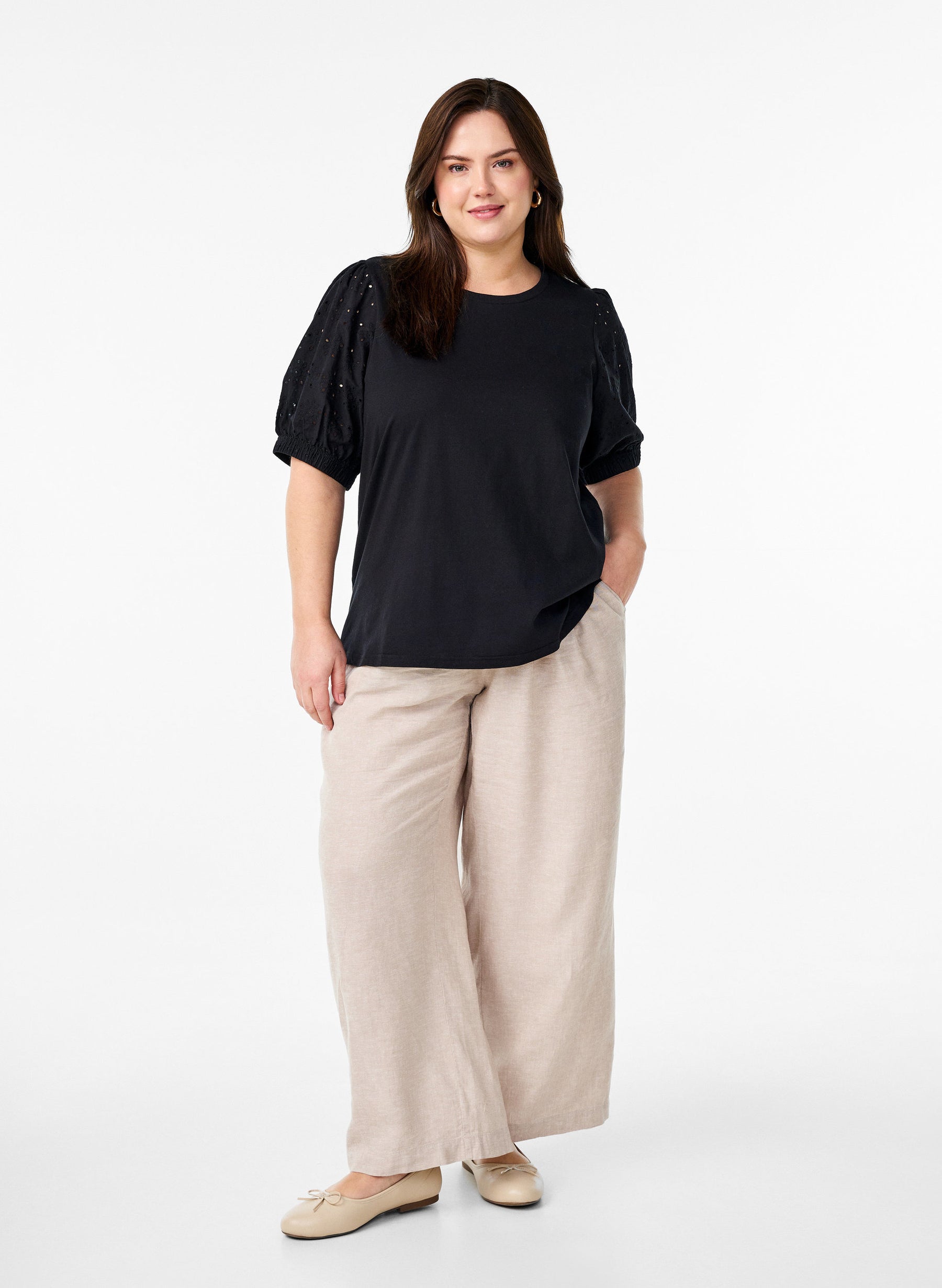 Zizzi Sofia T-Shirt in Black