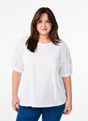 Zizzi Sofia T-Shirt in White