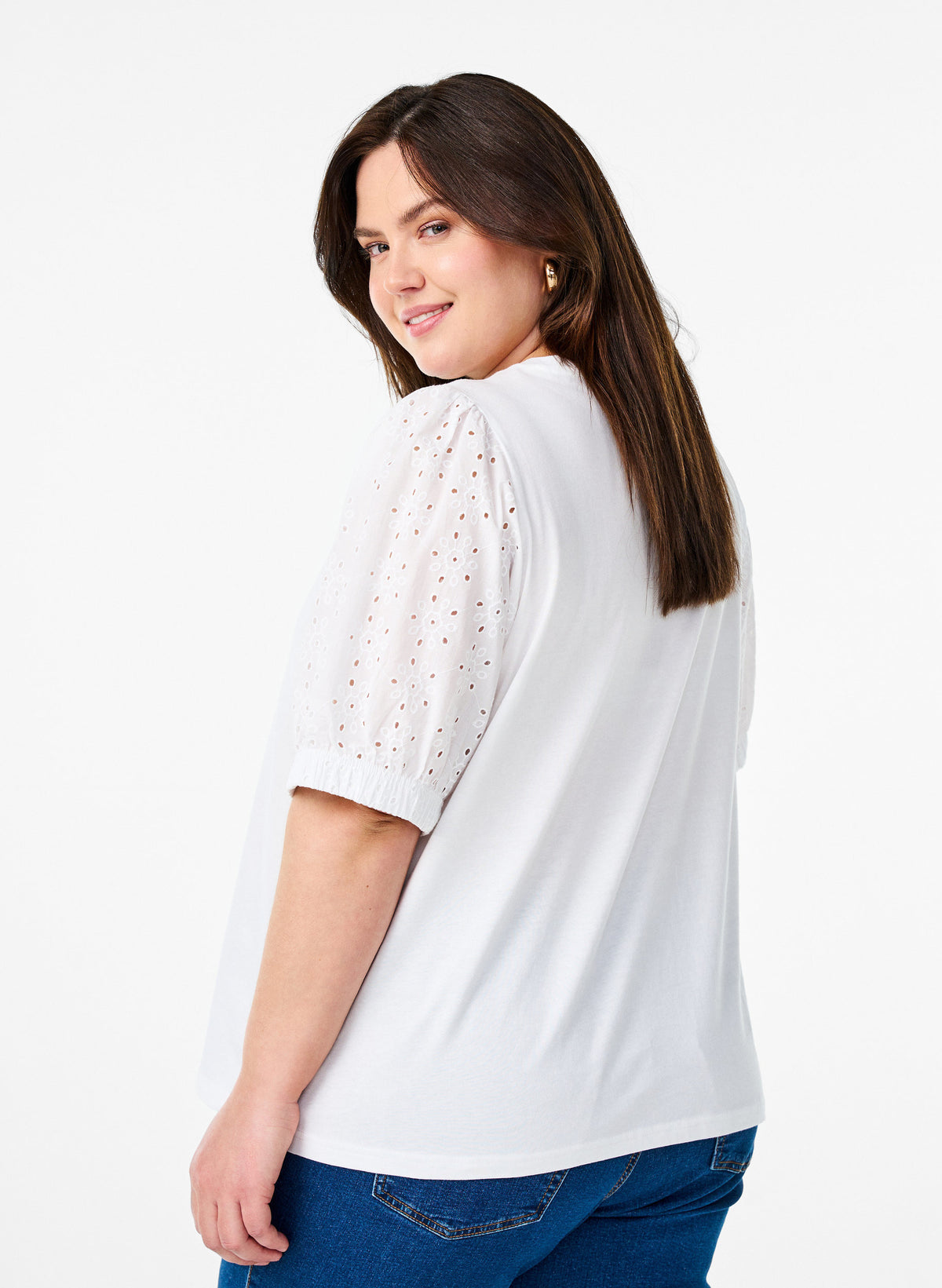 Zizzi Sofia T-Shirt in White