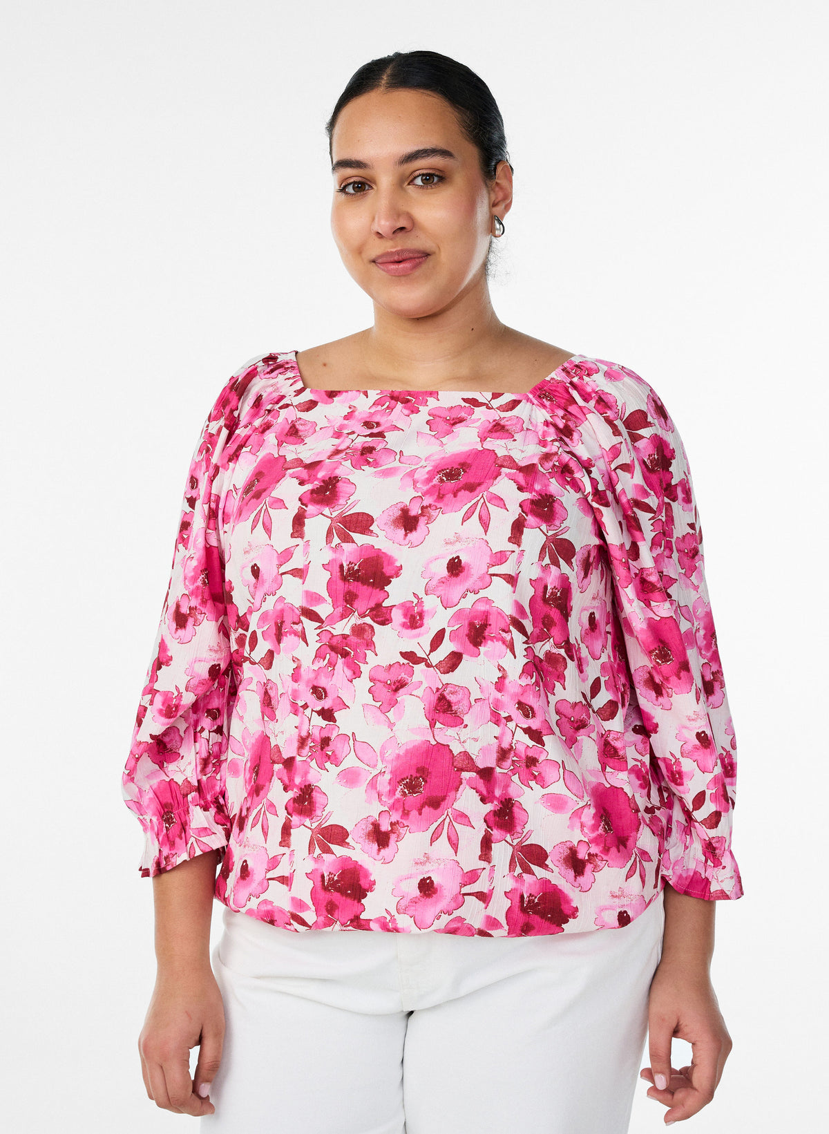Zizzi Sol Blouse in Pink 
