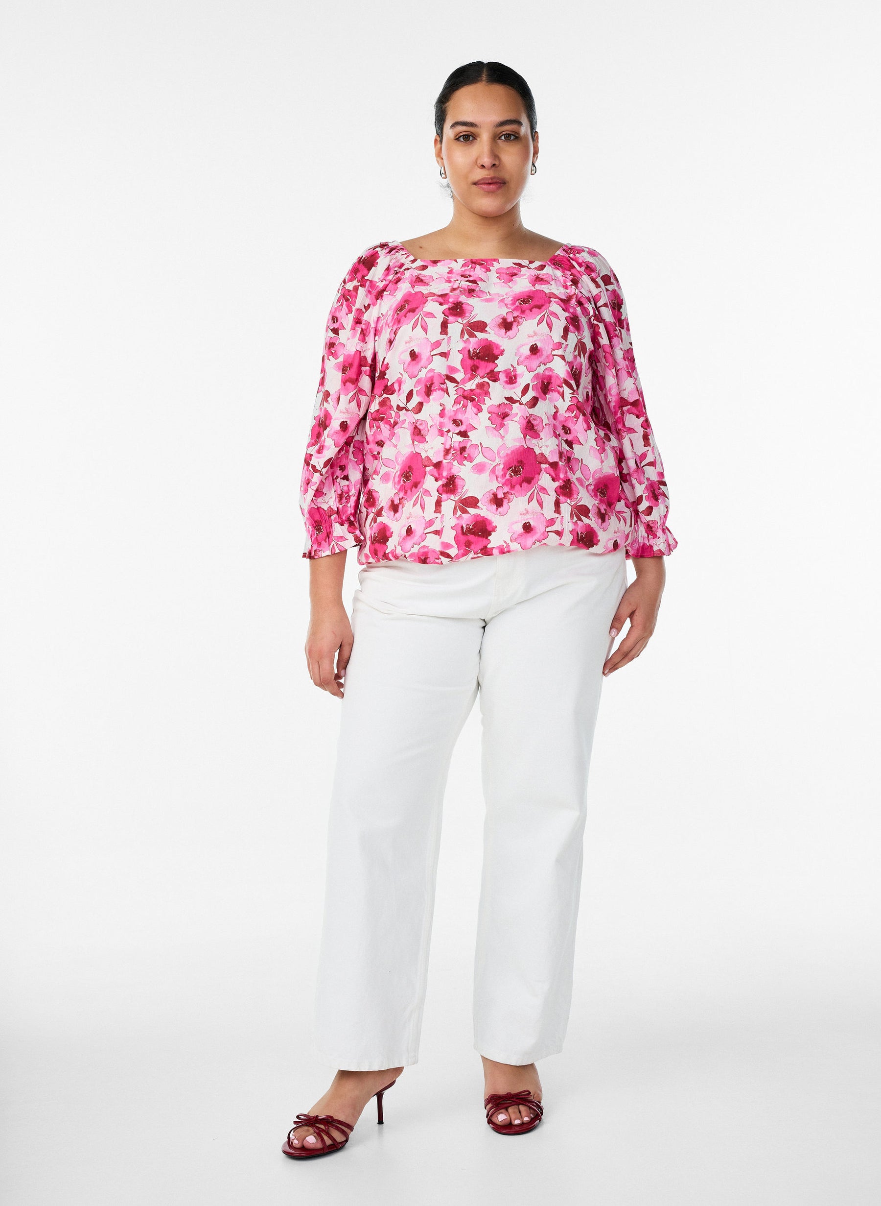 Zizzi Sol Blouse in Pink 