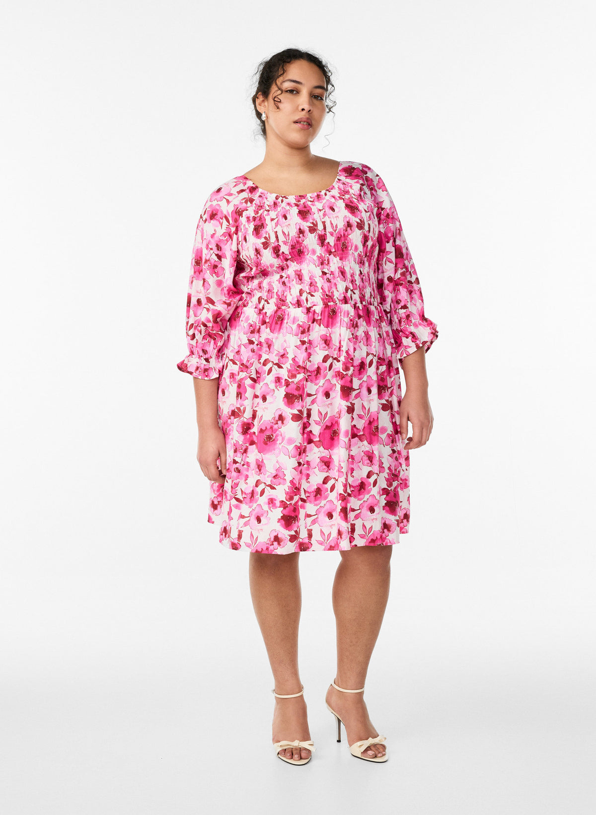 Zizzi Sol Dress in Pink 