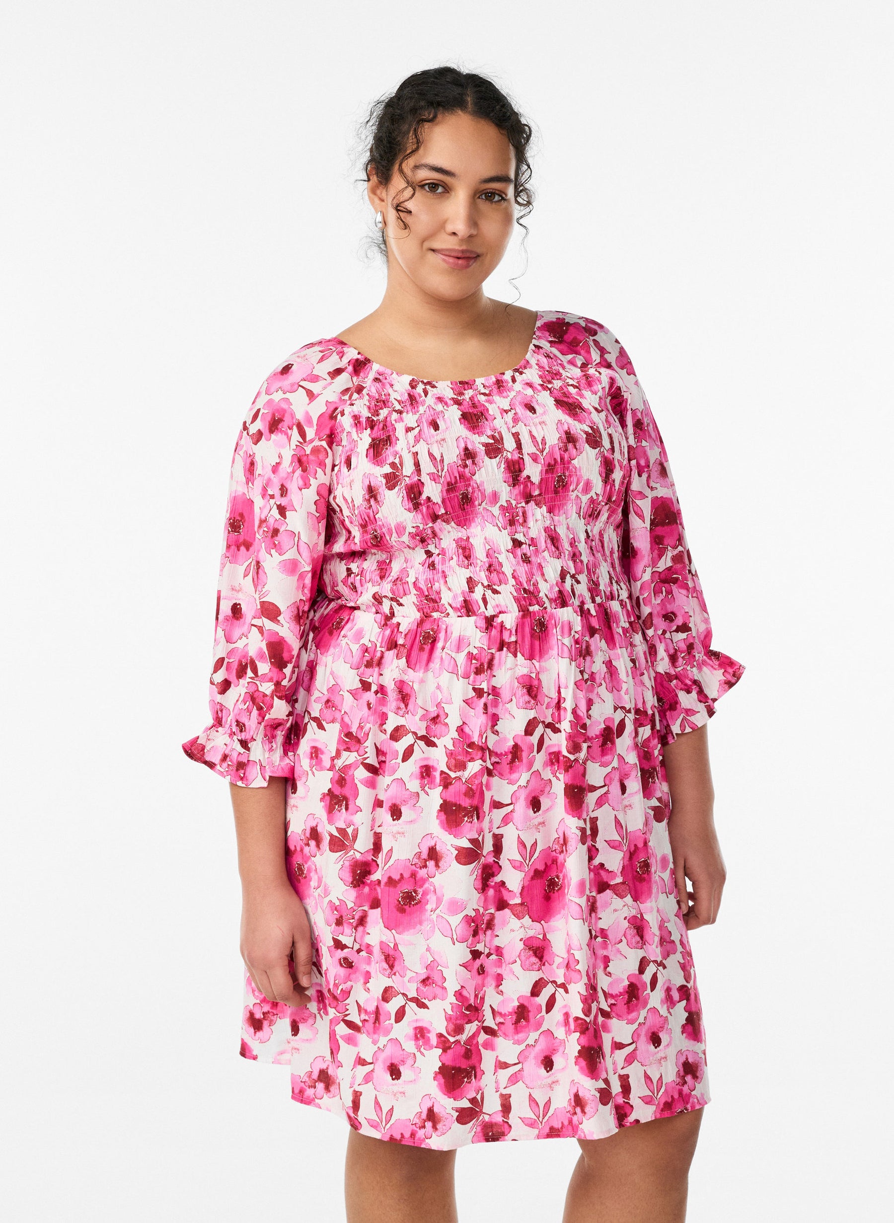 Zizzi Sol Dress in Pink