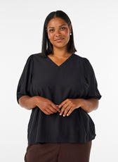 Zizzi Stina Blouse in Black 