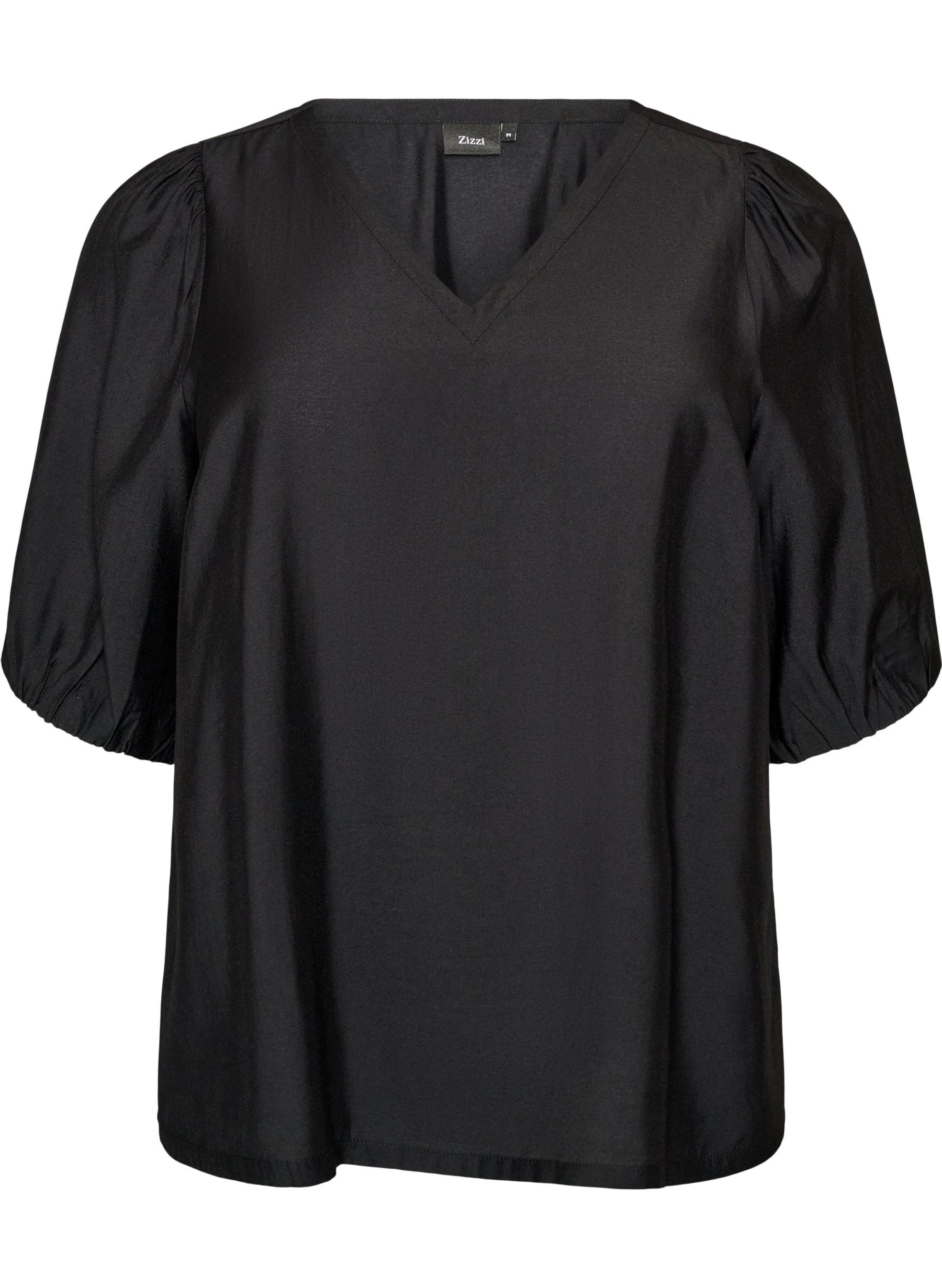 Zizzi Stina Blouse in Black 